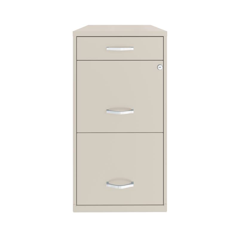 Space Solutions 18" Deep 3 Drawer Metal File Cabinet, Navy