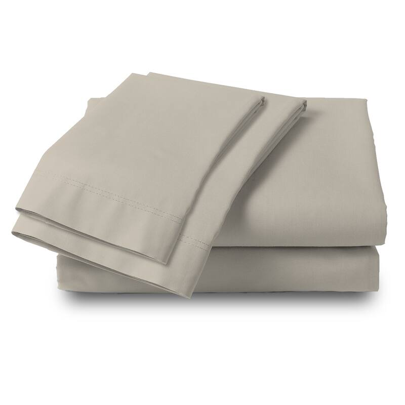 Color Sense 100% Cotton Ultra-lightweight Sheet Set - Beige - Full