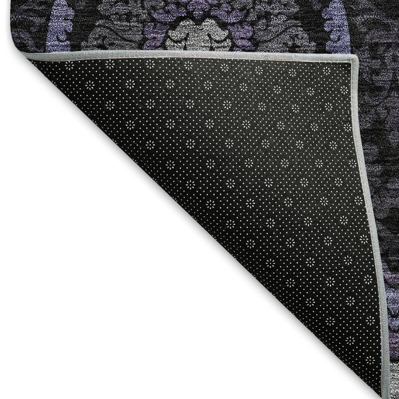 Premium Washable Super Soft Damask Glam Mayfield Rug