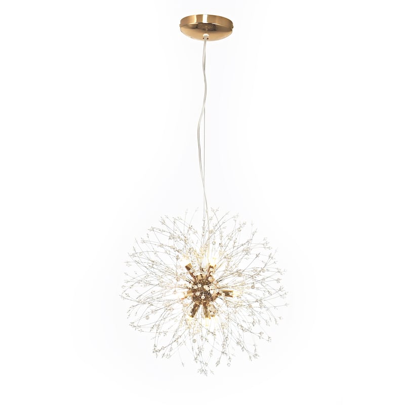 9-Light Dandelion Firework Pendant Ceiling Light Crystal Chandelier