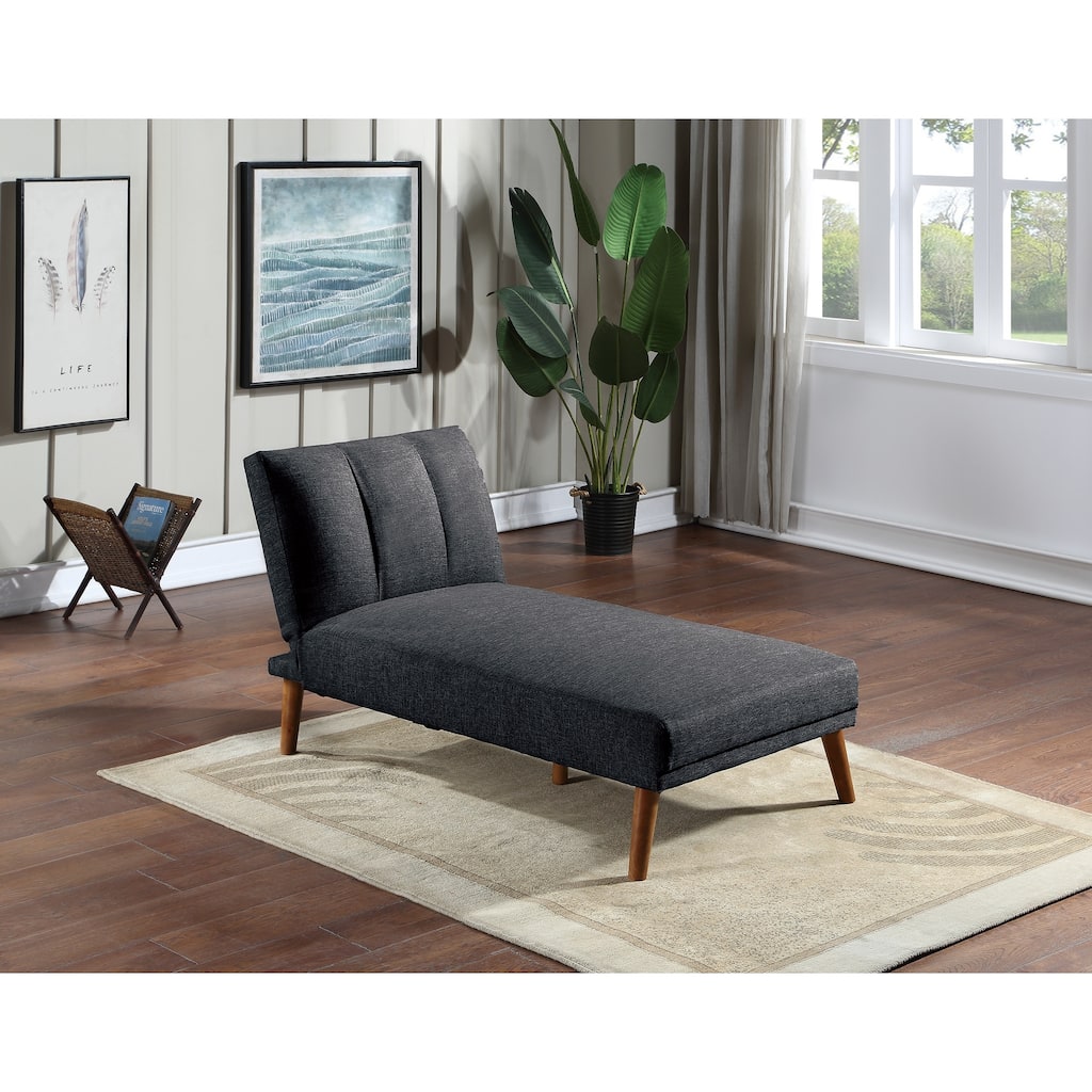 Modern Adjustable Chaise, Convertible to Bed with Extra Cushion