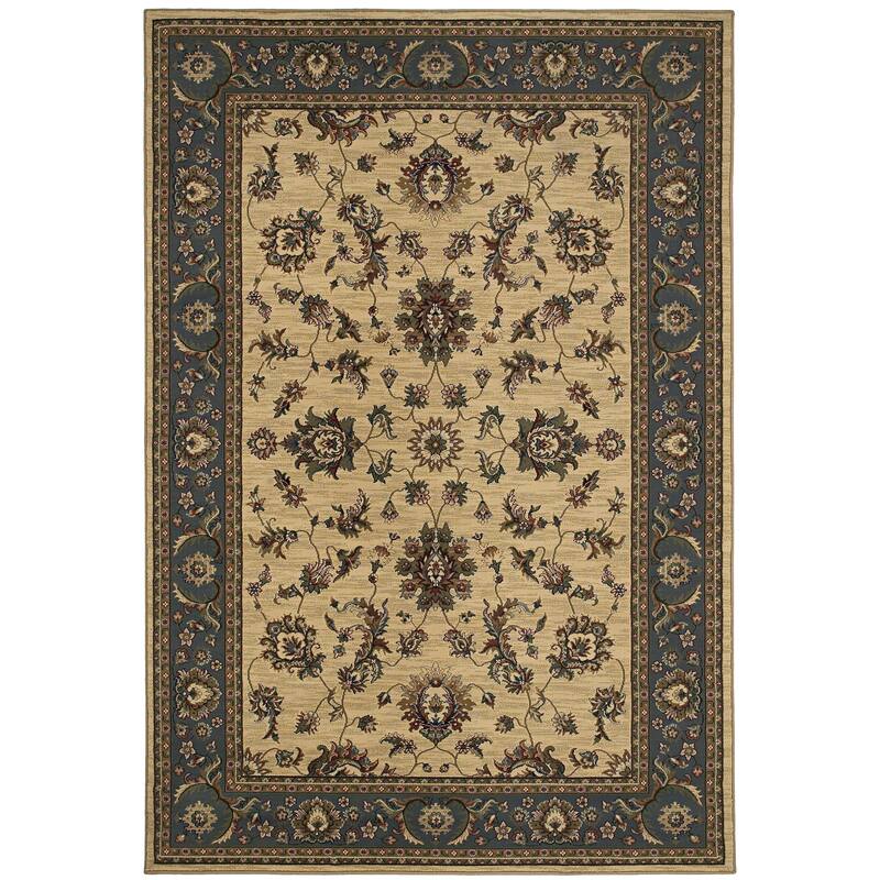 Style Haven Annapolis Bordered Persian Inspired Area Rug - 10' x 12' 7" - Cream/Blue - Runner/Rectangle