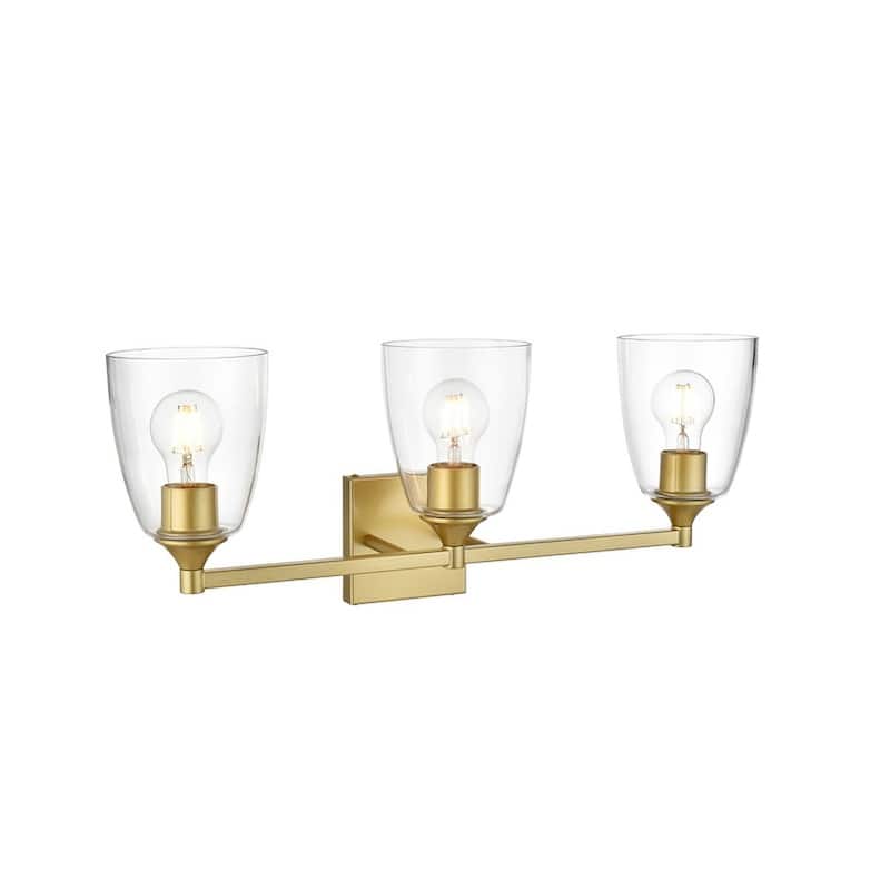 Gina 1 Light Black and Clear Bath Sconce