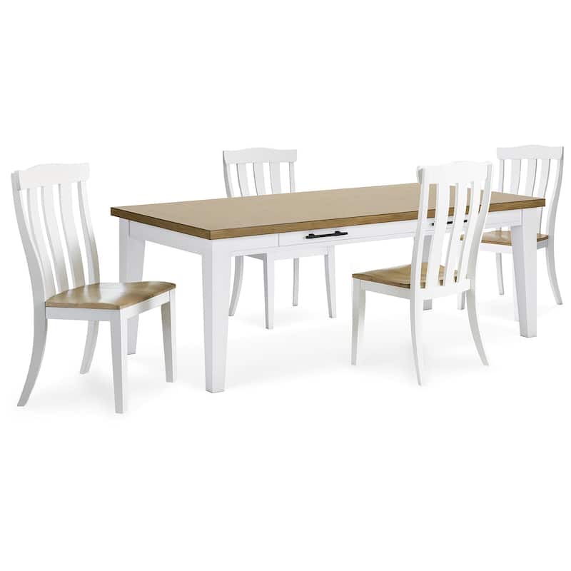 Signature Design by Ashley Ashbryn White/Brown Dining Table and 4 Chairs
