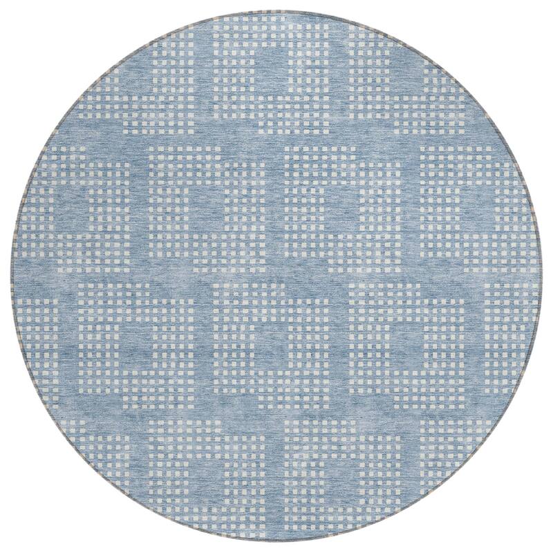 Machine Washable Indoor/ Outdoor Chantille Houndstooth Modern Rug