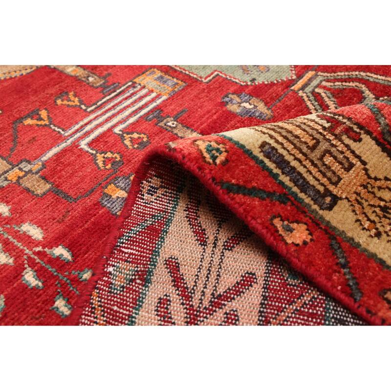 ECARPETGALLERY Hand-knotted Andelz Red Wool Rug - 4'9 x 8'0
