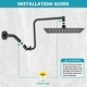 preview thumbnail 17 of 16, YASINU 12" Rain ShowerHead with Adjustable Extension Arm