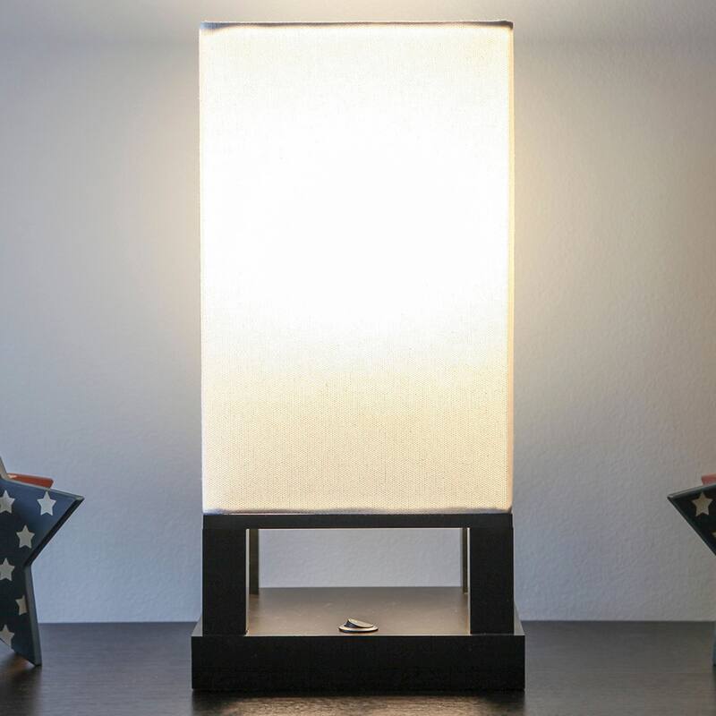 Brightech Maxwell 14 in. Black Indoor Table Lamp with USB Port (2-Pack)