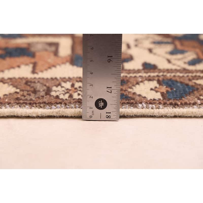 ECARPETGALLERY Hand-knotted Antalya Vintage Dark Copper Wool Rug - 6'7 x 10'3