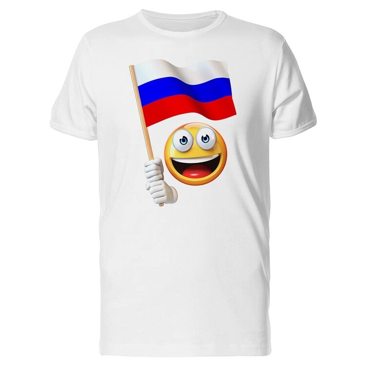 Cool Happy Emoji Russian Flag Tee Men S Image By Shutterstock Overstock 21856168