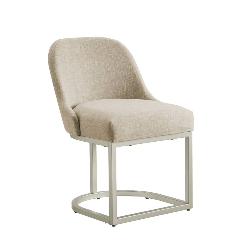 Leick Home Barrelback Dining Chair with Metal Base Set of 2