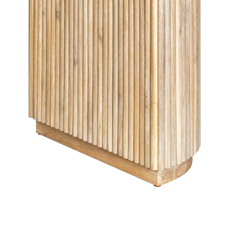 Modrest Jacobson Modern Natural Acacia Oval Large Dining Table