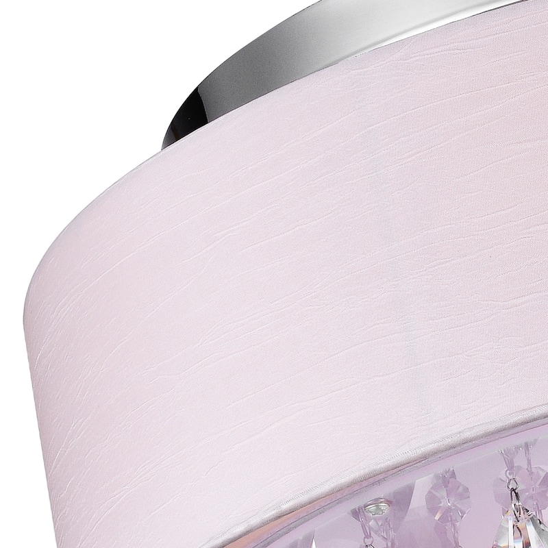 Dash 4 Light Drum Shade Flush Mount With Chrome Finish