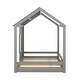 preview thumbnail 8 of 34, Twin House Bed with Roof & Window - Whimsical Pine Wood Design for Kids