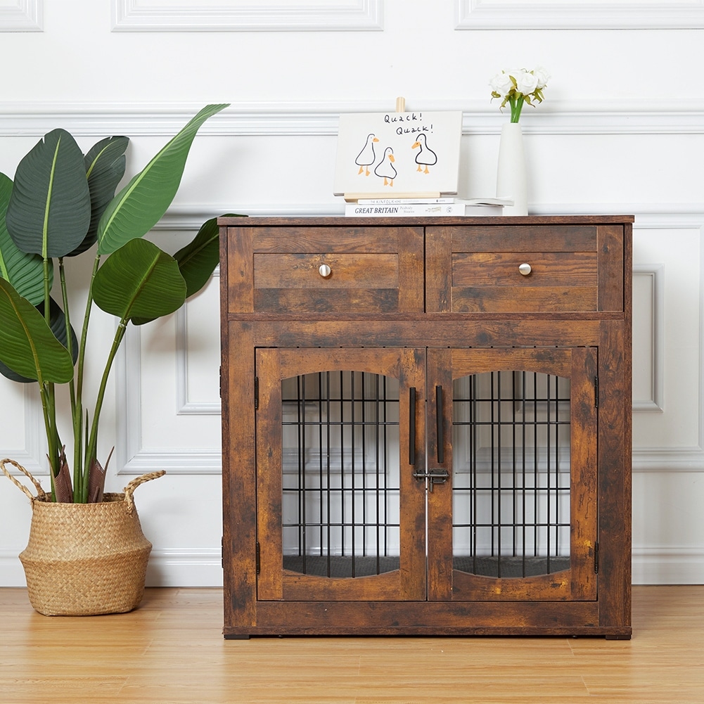 Dog Crate Furniture with Cushion