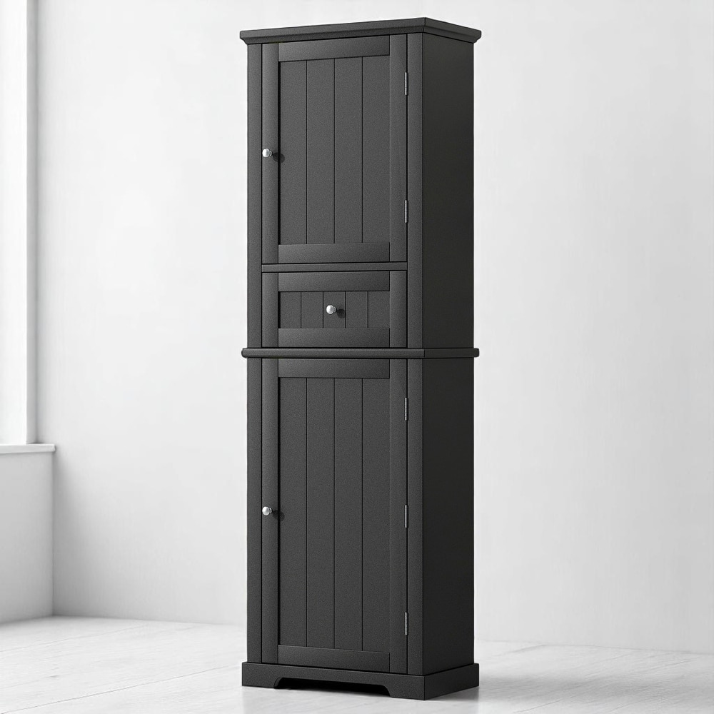 Freestanding Bathroom Cabinet with 2 Doors, 1 Drawer, Adjustable Shelf & Anti-Tip Device, 67.3'' Tall