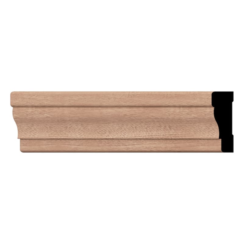 WM356: 11/16-in D x 2-1/4-in W x 96-in L Americraft Solid Hardwood Stain Grade Colonial Casing Moulding - Sapele Mahogany