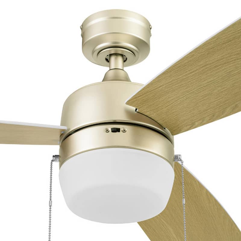 44" Honeywell Barcadero Matte Black Contemporary Indoor LED Ceiling Fan with Light, Pull Chain