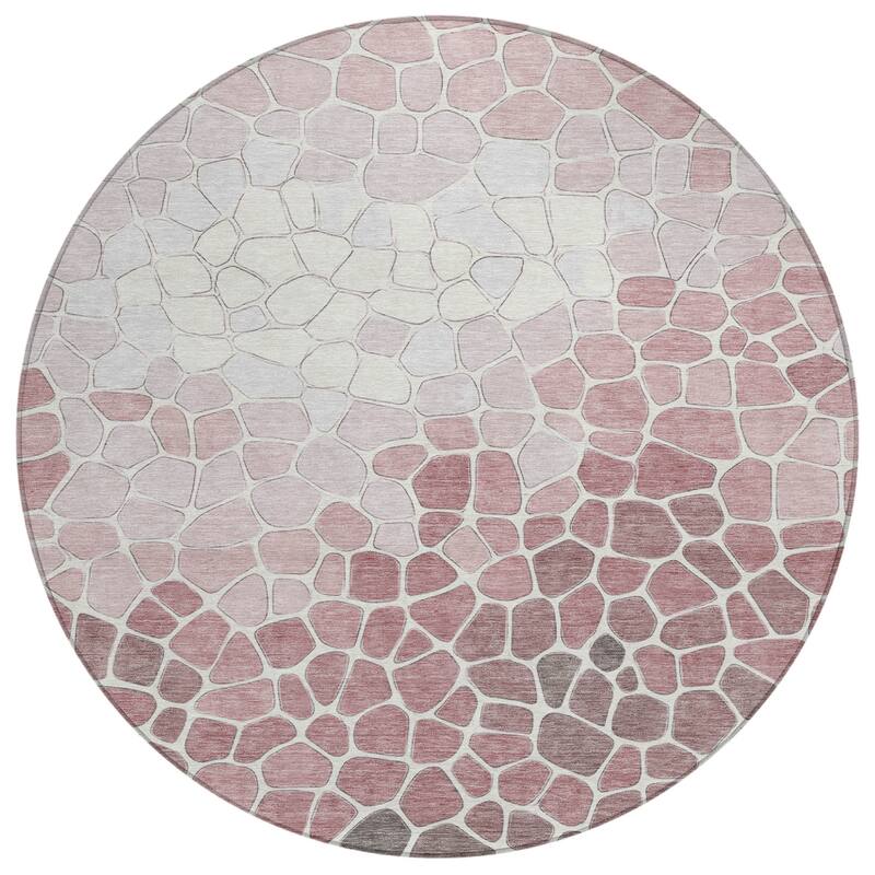 Machine Washable Indoor/Outdoor Contemporary Ombre Chantille Rug
