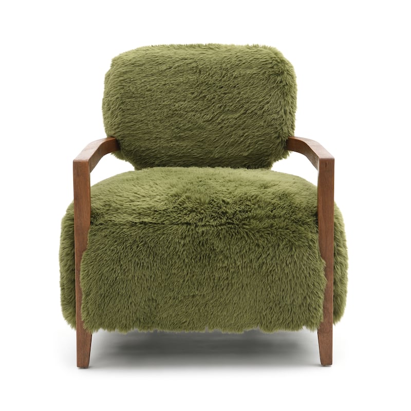 Furniture of America Lumir Modern 28-inch Faux Fur Accent Arm Chair