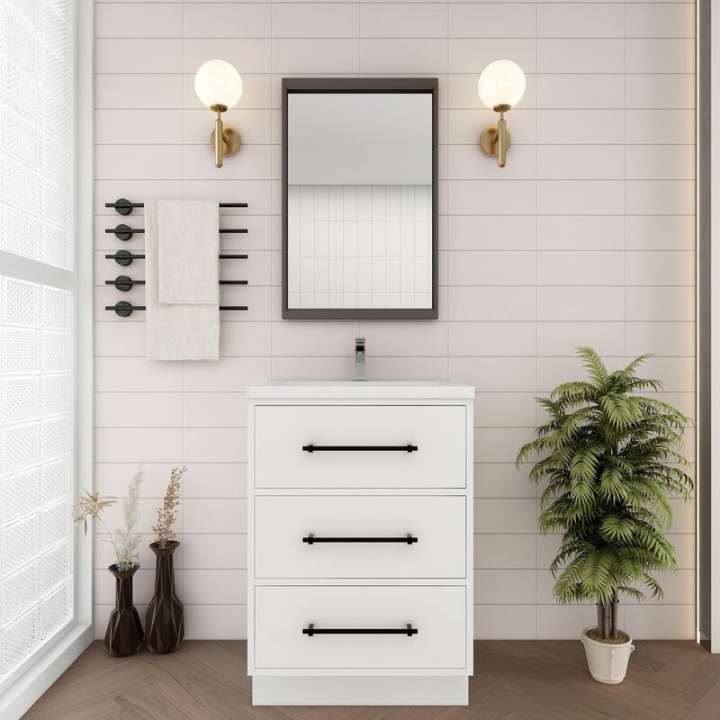 Victoria 24'' Freestanding Vanity with Reinforced Acrylic Sink - 23.5