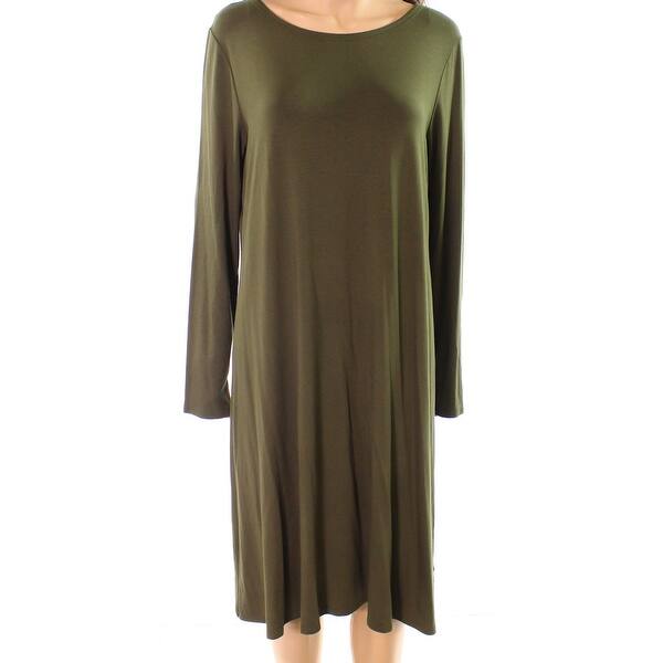 Shop Eileen Fisher New Olive Green Womens Size Xl Long Sleeve