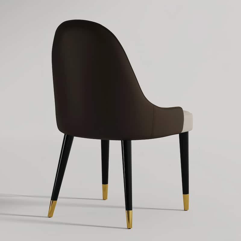 Dining Chair Modern Accent Chairs Faux Leather Side Chairs (Set of 4)