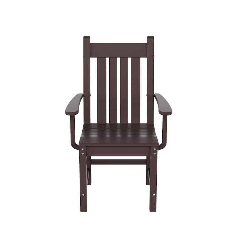 Laguna Hdpe All Weather Outdoor Patio Dining Chair With Arms