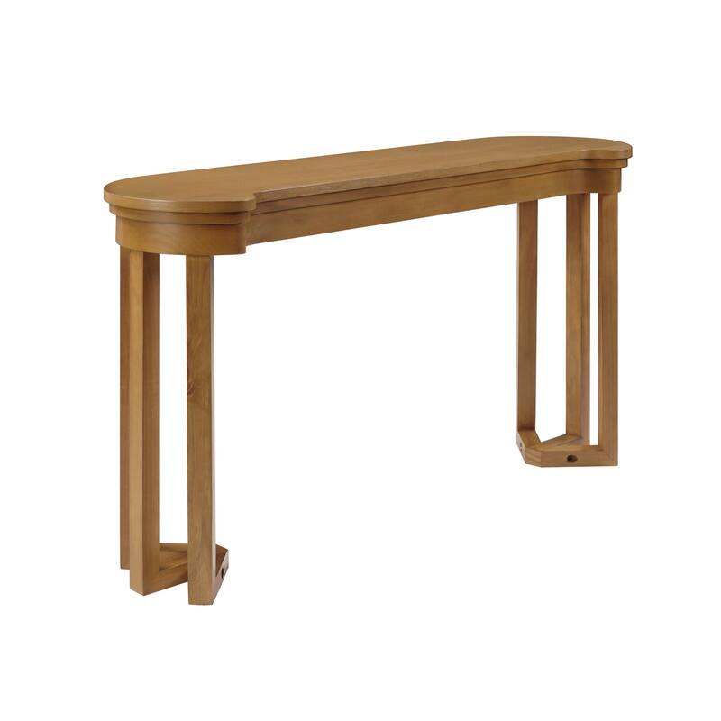 4-Piece Counter Height Dining Set, Solid Wood Kitchen Table with 3 Padded Stools