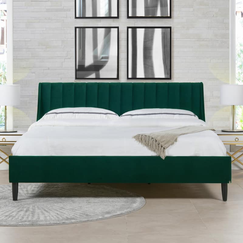 Aspen Vertical Tufted Upholstered Platform Bed