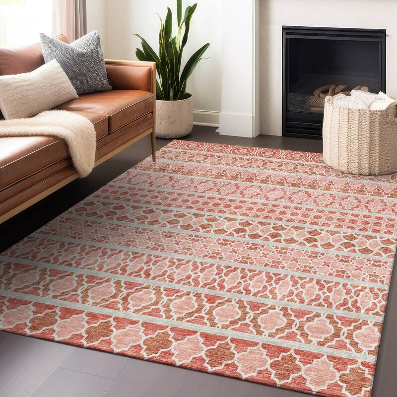 Premium Washable Super Soft Boho Stripes Mayfield Rug