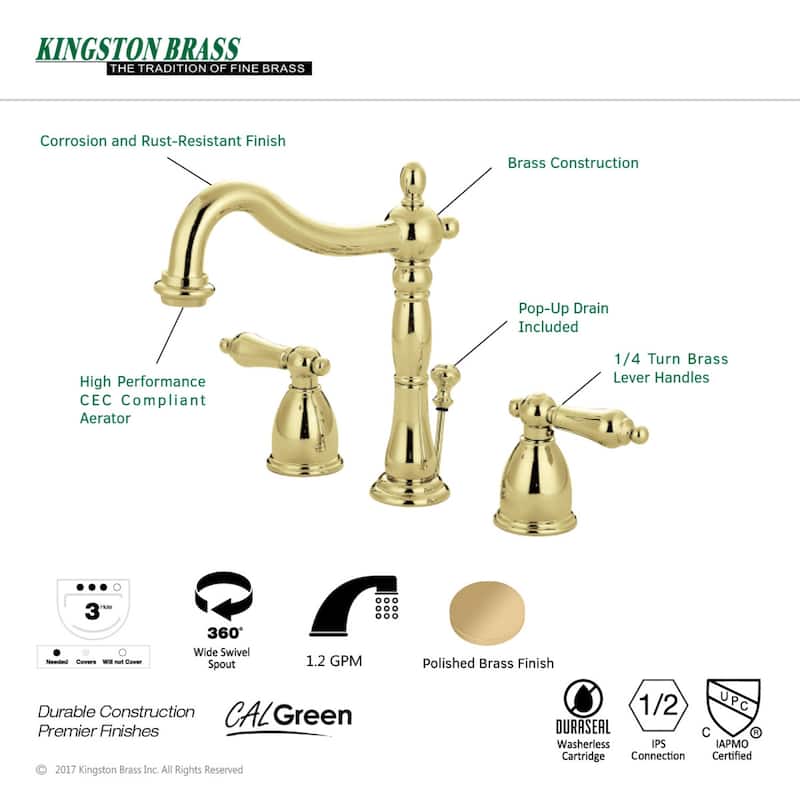 Traditional 8 in. Widespread Bathroom Faucet