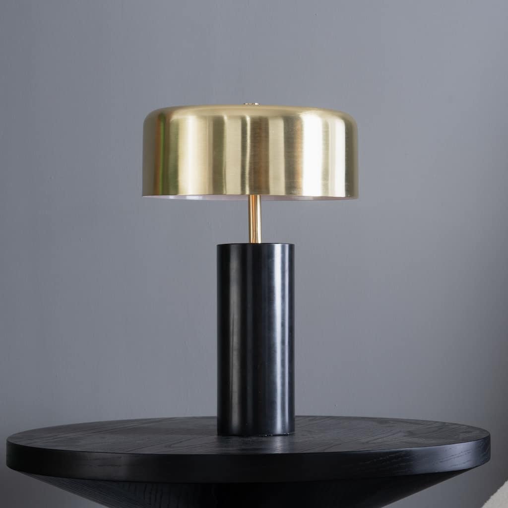 Small Modern Stylish Desk Lamp, Easy To Install - Gold Outer and White Inner 110~120V