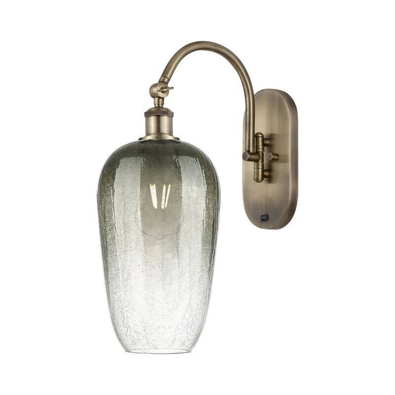 Innovations Lighting Endless Possibilities Ballston - Brookhaven Flute - 1 Light 7" Swiveling Sconce - Antique Brass/Slate