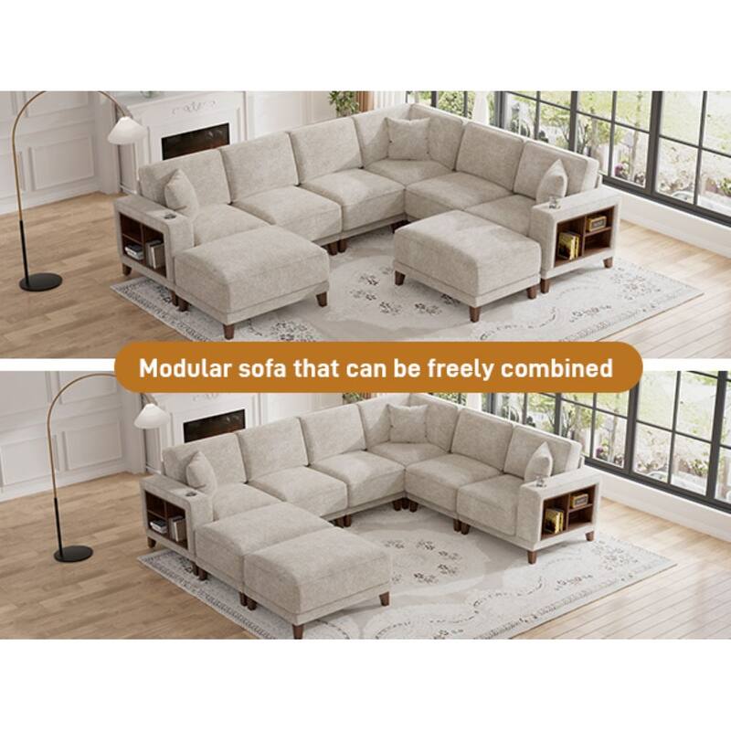 8PCS Modular Flexible Combination Storage Sectional