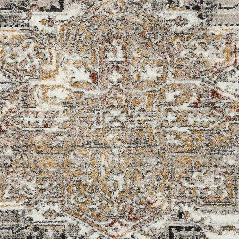 Well Woven Horosan Heriz Medallion Modern Distressed Textured Area Rug