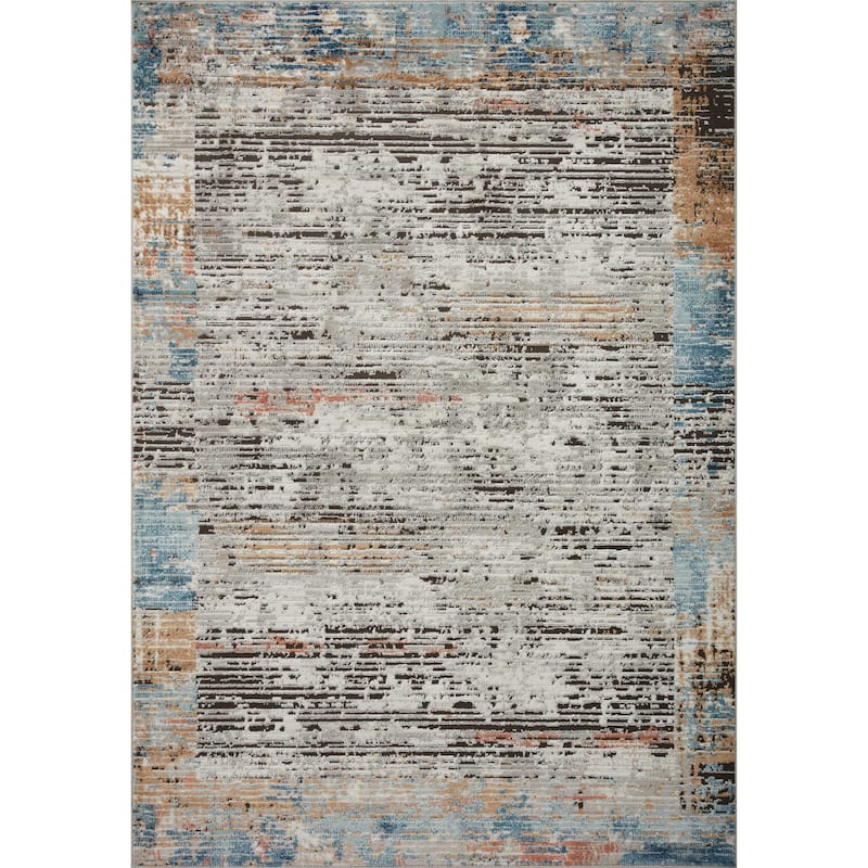 Alexander Home Charlotte Distressed Modern Area Rug - 3'-4" x 5'-7" - Runner/Rectangle