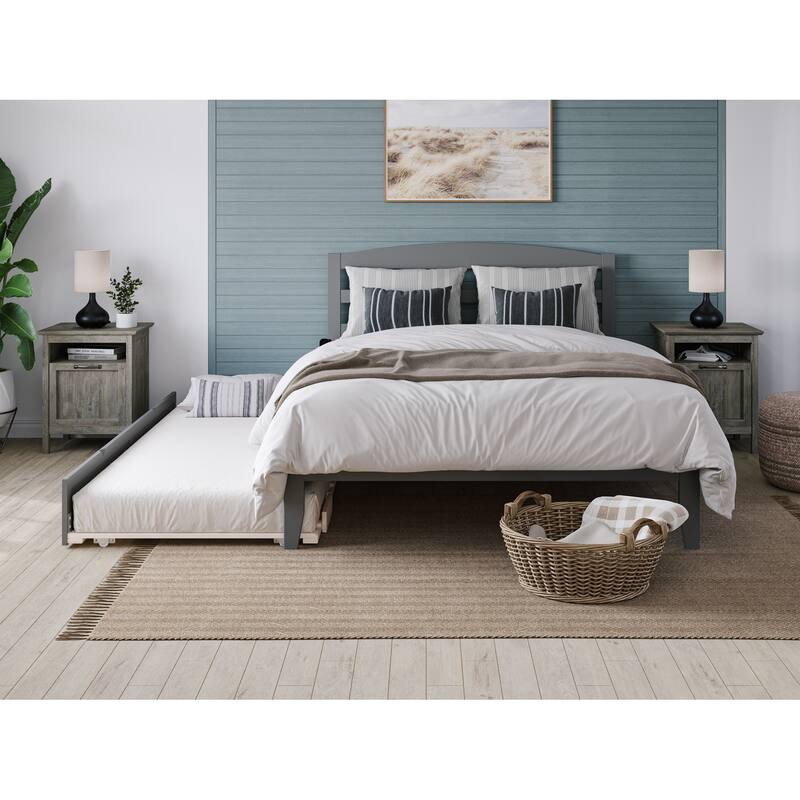 Warren Solid Wood Platform Bed with Twin Trundle