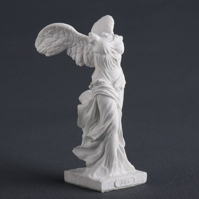 4.33 inches Height Polyresin Winged Nike of Samothrace Multicolor Finish Figurine