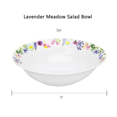 STP Goods 9" Lavender Meadow Bone China Large Bowl