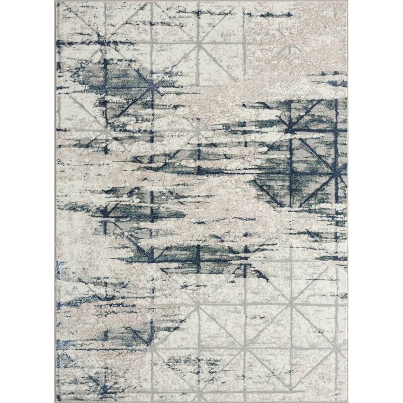 Ava Contemporary Geometric Performance Indoor Area Rug by Sevita