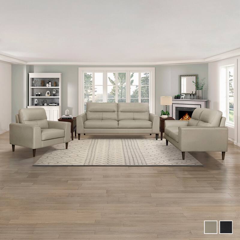 Dakota 3-Piece Leather Match Living Room Sofa Set