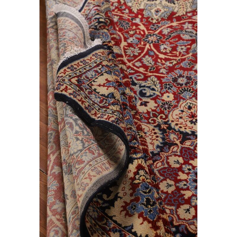 Traditional Kashan Turkish Rug Machine-Made Floral Carpet - 9'9" x 13'0"