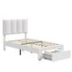 preview thumbnail 125 of 123, Javlergo Bed Frame with Storage Drawers Upholstered Platform Bed Frame with Adjustable Headboard
