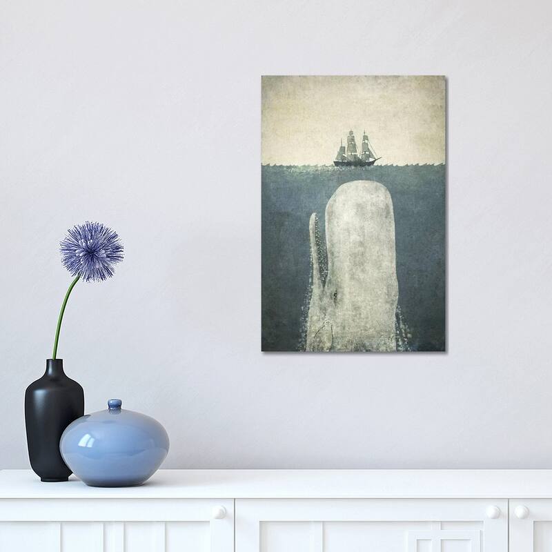 iCanvas "White Whale" by Terry Fan Canvas Print - 18x12x1.5
