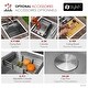 preview thumbnail 10 of 9, Concealed Dual-Mount 20" Stainless Steel Utility Sink, 1-Hole Prep, Dura-Tek Finish, Handmade with Stainless Faucet.