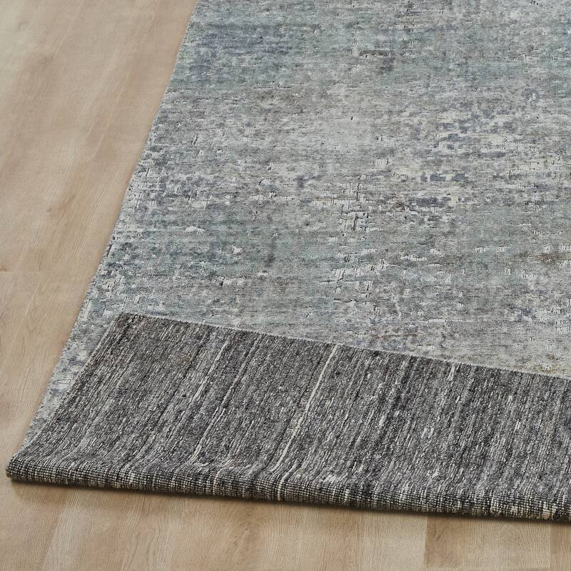 Urban Distress Abstract Grey Handmade Area Rug