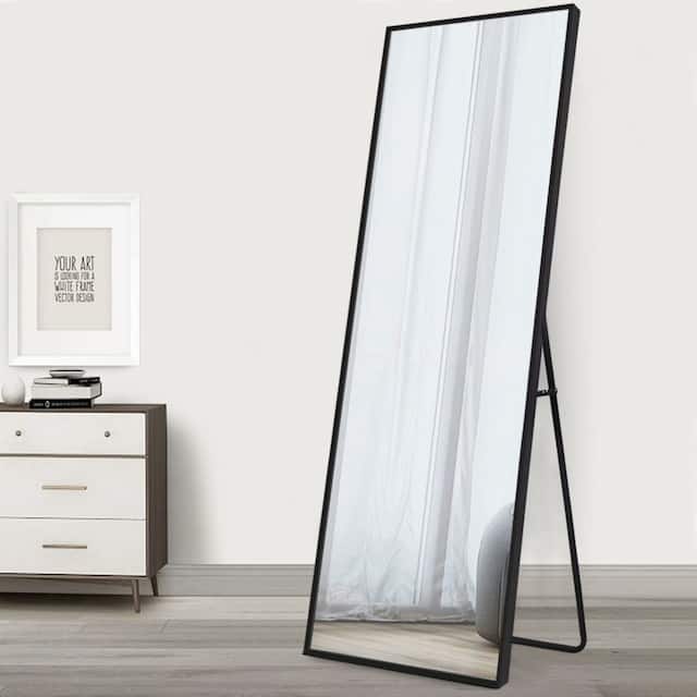 Modern Freestanding Fulllength Floor Mirror with Stand Overstock