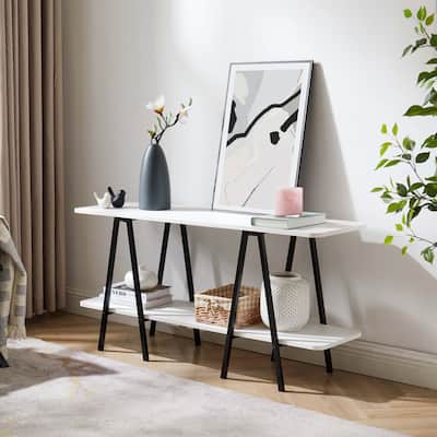 Manhattan Comfort Modern Celine 47.24" Sideboard with 2 Shelves in Black