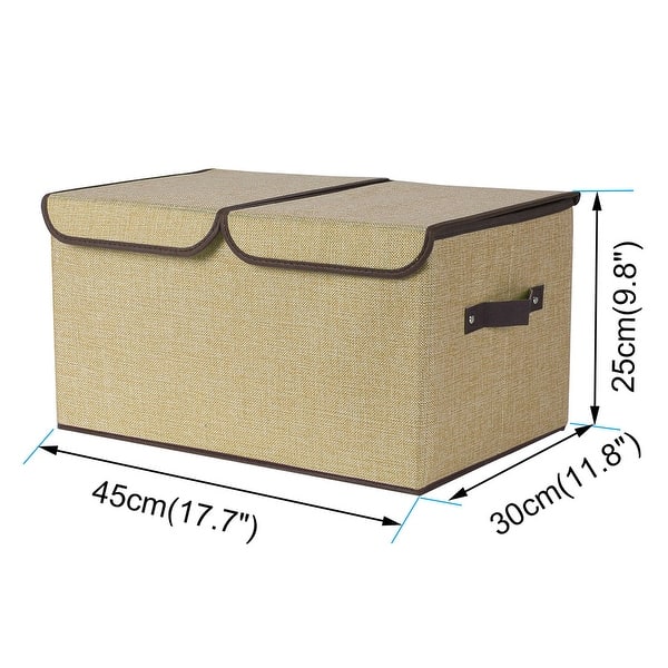 Ltd. MOCOFO Set of 2 Foldable Storage Box with Lids and Handles Storage Basket Storage Needs Containers Organizer With Built-in Cotton Fabric Closet Drawer Removable Dividers QuZhou Jintai E-commerce co 